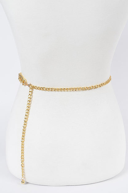 Chain Link x Pearl Layer Belt