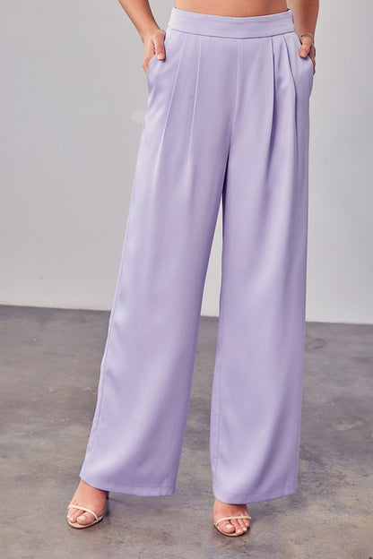 Lavender Wide Leg Pants