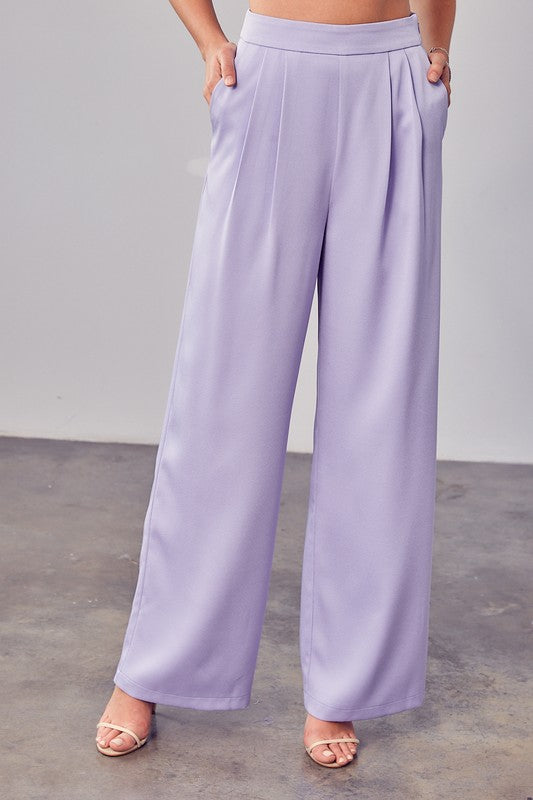 Lavender Wide Leg Pants