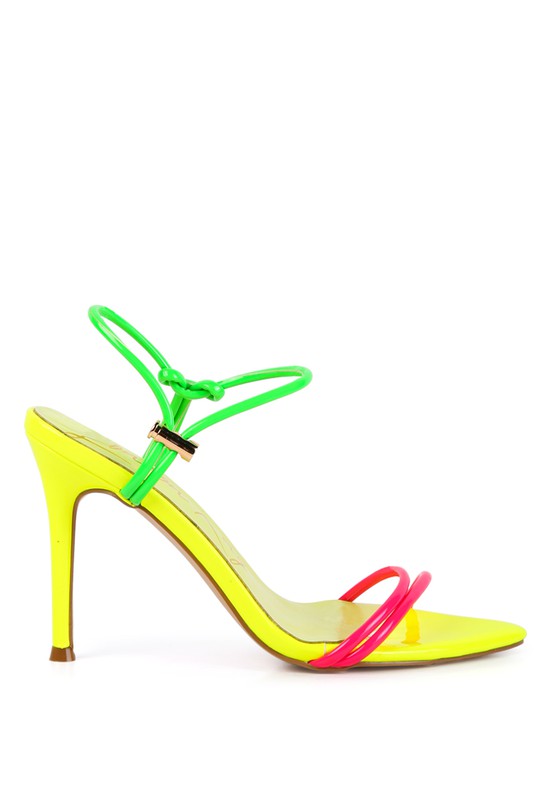 Drawstring Band Heeled Sandal