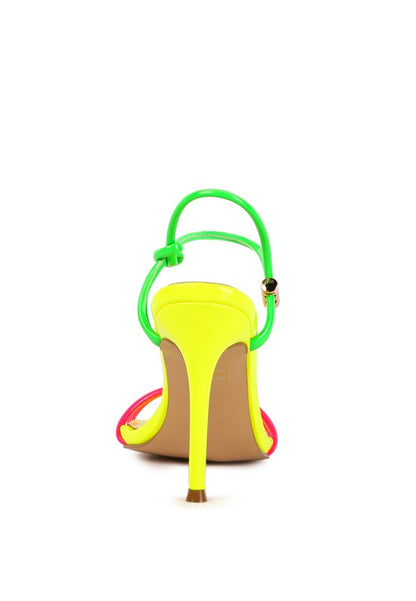 Drawstring Band Heeled Sandal