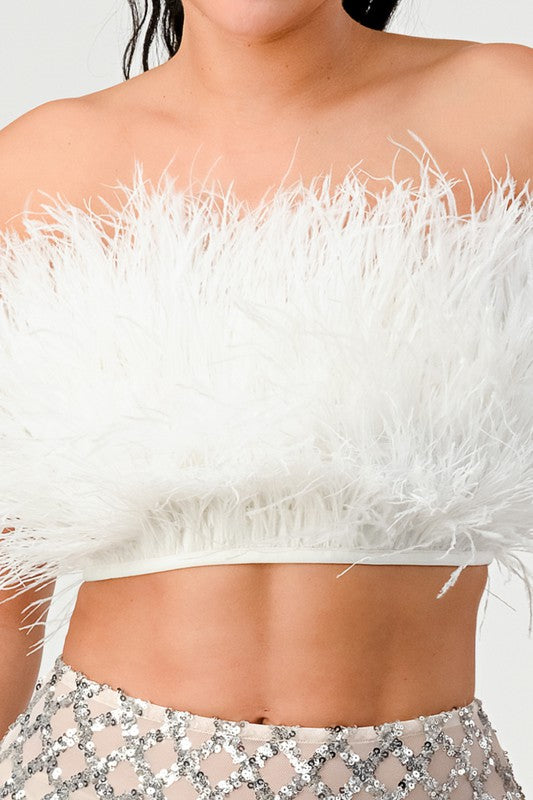 Ostrich Feather Bandeau