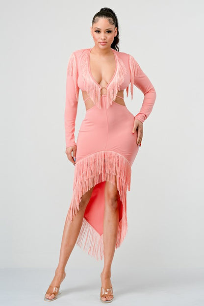 Sweetheart Tassel Dress