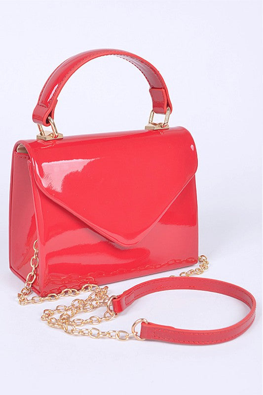 Envelope Patent Finish Handbag