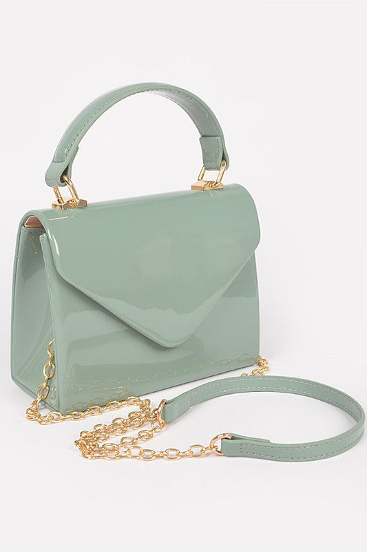 Envelope Patent Finish Handbag