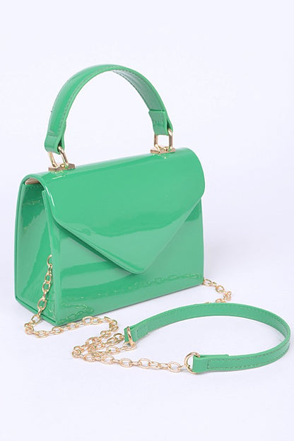 Envelope Patent Finish Handbag