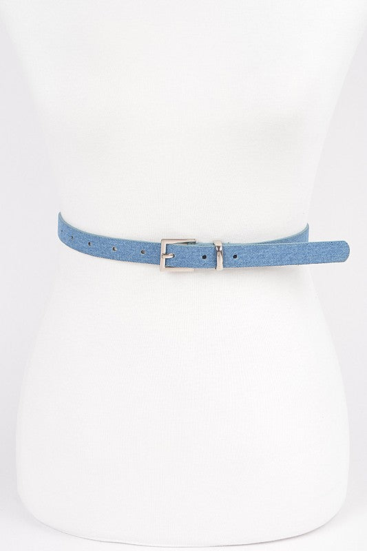 Double Skinny Denim Belt