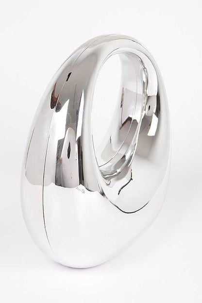 Polished Silver Rounded Clutch