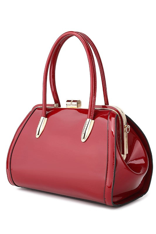 MKF Marlene Patent Satchel Handbag