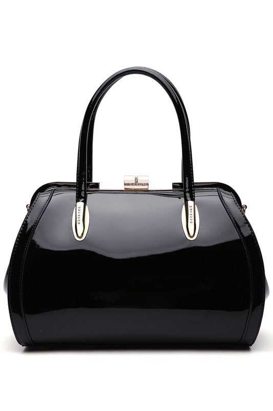 MKF Marlene Patent Satchel Handbag