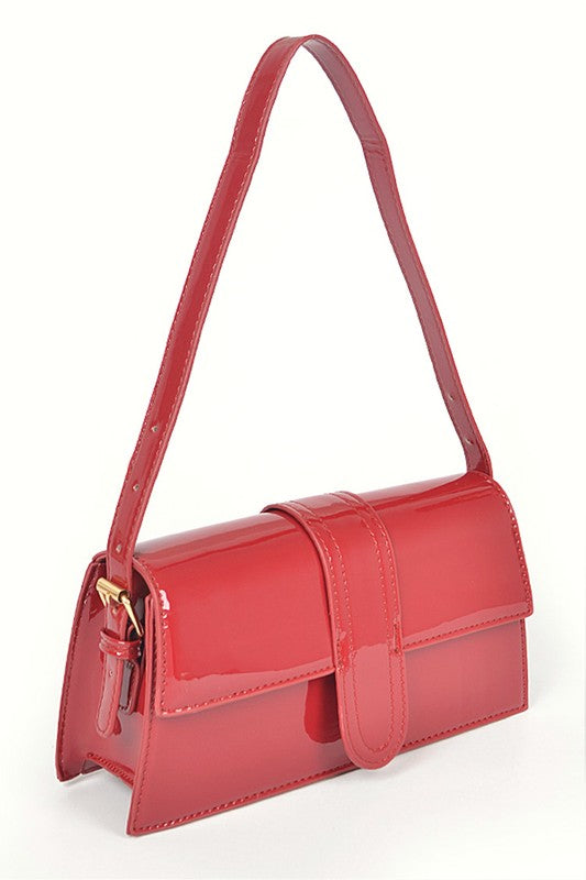 Layla Patent Finish Shoulder Bag