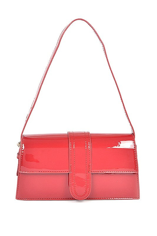 Layla Patent Finish Shoulder Bag