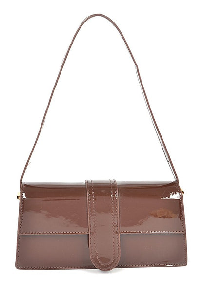 Layla Patent Finish Shoulder Bag