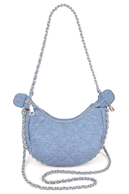 Quilted Denim Handbag