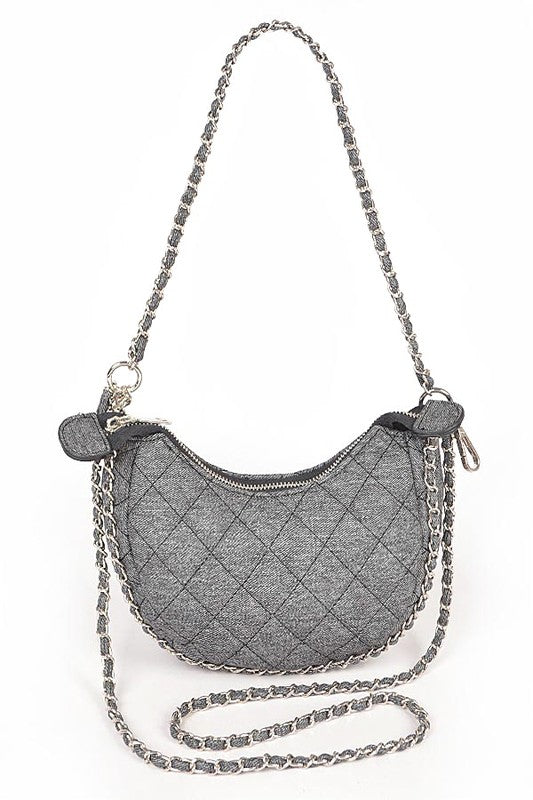 Quilted Denim Handbag