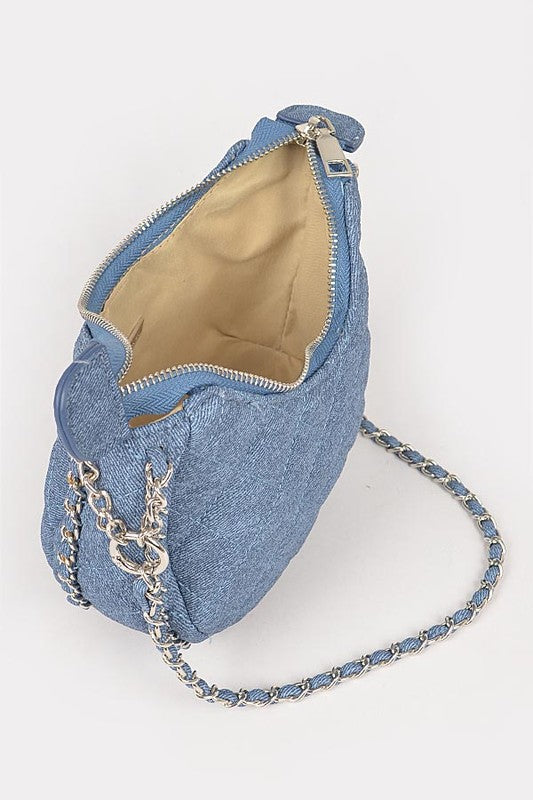 Quilted Denim Handbag