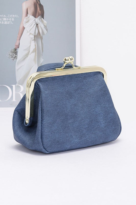 Denim Jacket Clutch - Light Blue