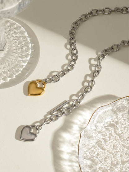 Stainless Steel Hearts Necklace