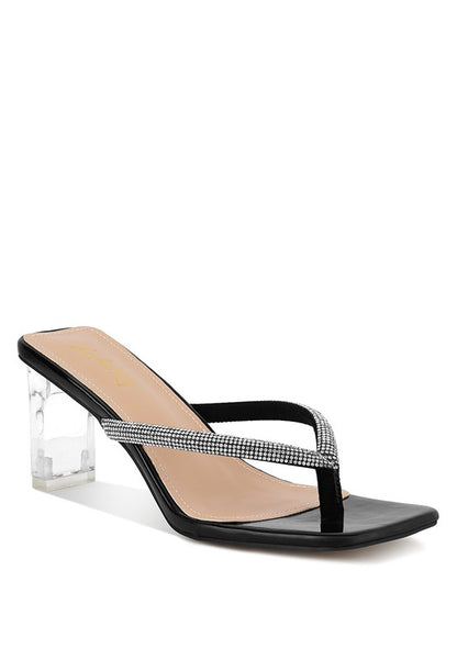 Crystal Lined Thong Sandal