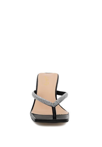 Crystal Lined Thong Sandal