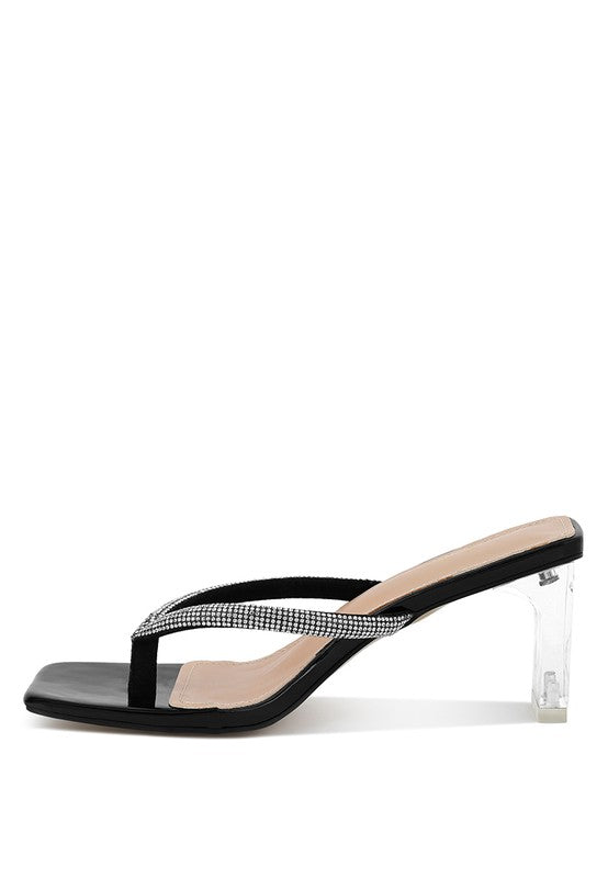 Crystal Lined Thong Sandal