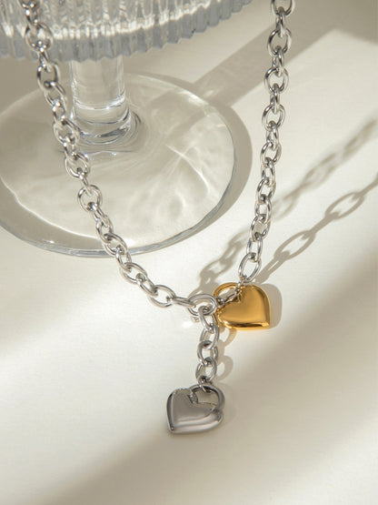 Stainless Steel Hearts Necklace