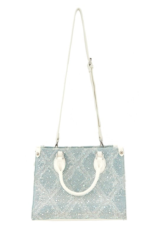 Distressed Denim Tote w/ Coin Purse