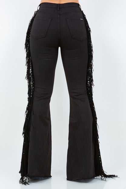 Fringe Bell Bottom Jeans