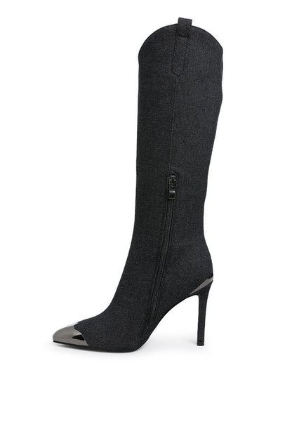 Chic Toe Denim Boots