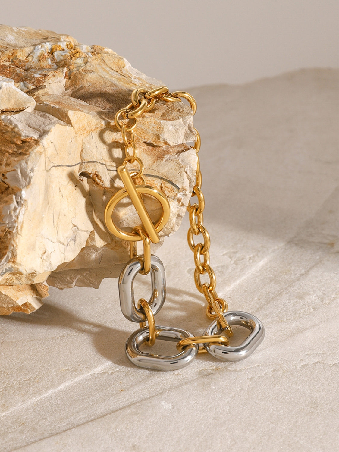 18K Gold-Plated Stainless Steel Chain Bracelet