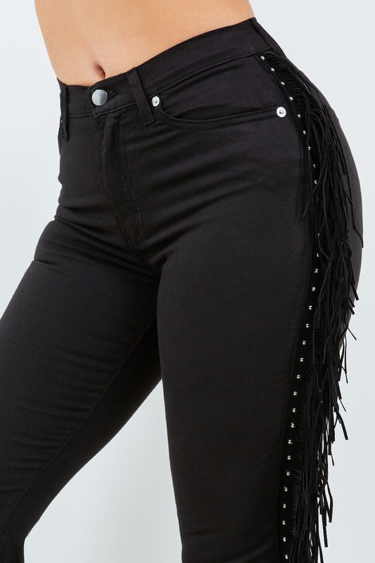 Fringe Bell Bottom Jeans